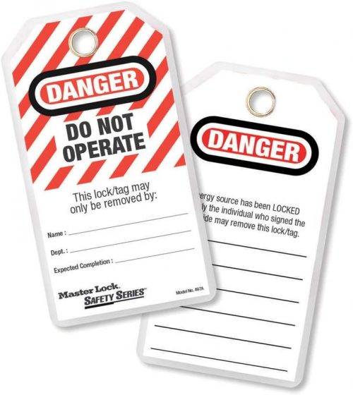 497A- Safety Lock Out Tags ( Pack of 12 )